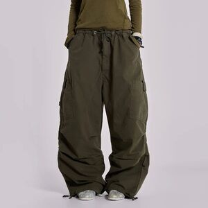 Jaded London Khaki Parachute Cargo Pants